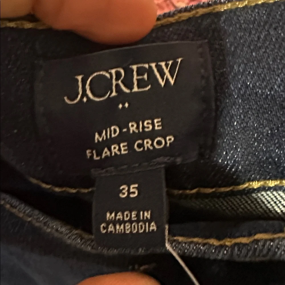 J. Crew Mid-rise flare crop jean in all-day stretch NWT size 35 US size 20 - Picture 7 of 15